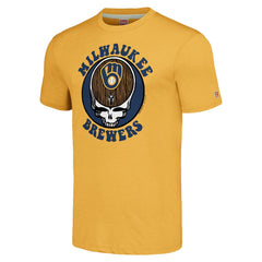 Milwaukee Brewers Homage Grateful Dead Tri-Blend T-Shirt - MLB T-shirts