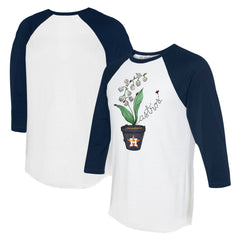 Houston Astros Tiny Turnip Unisex Lilies and Ladybugs 3/4-Sleeve Raglan T-Shirt - MLB T-shirts