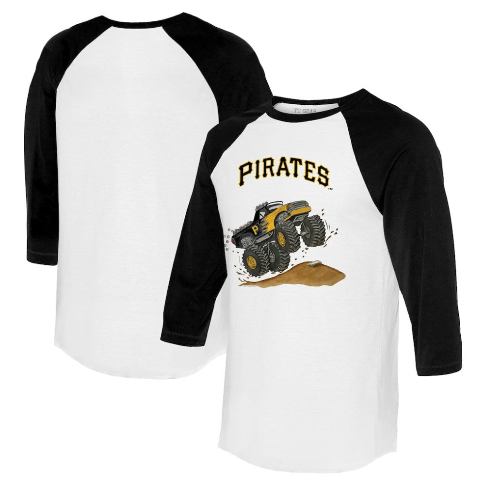 Pittsburgh Pirates Tiny Turnip Unisex Monster Truck 3/4-Sleeve Raglan T-Shirt - MLB T-shirts
