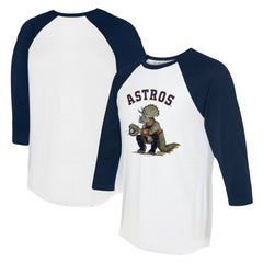 Houston Astros Tiny Turnip Unisex Triceratops 3/4-Sleeve Raglan T-Shirt - MLB T-shirts