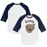 Houston Astros Tiny Turnip Youth Butterfly Glove 3/4-Sleeve Raglan T-Shirt - MLB T-shirts