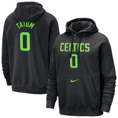 Black Jayson Tatum Boston Celtics 2024/25 City Edition Name & Number Pullover Hoodie | NBA