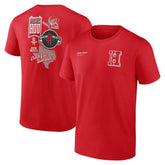 Red Houston Rockets Split Zone T-Shirt sale | NBA