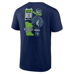 Navy Minnesota Timberwolves Split Zone T-Shirt | NBA
