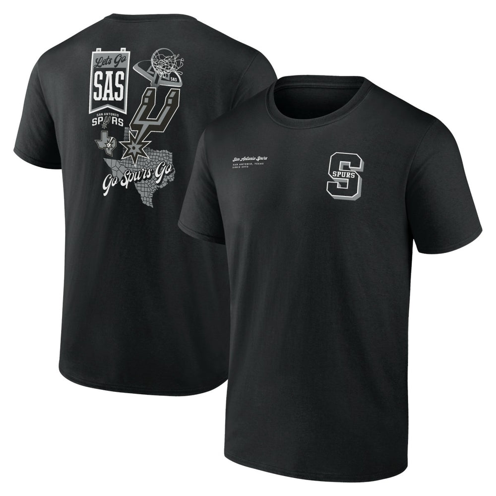Black San Antonio Spurs Split Zone T-Shirt | NBA