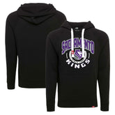 Black Sacramento Kings Sportiqe Unisex Olsen Super Soft Tri-Blend Raglan Pullover Hoodie | NBA
