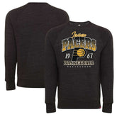 Black Indiana Pacers Sportiqe Unisex Harmon Super Soft Tri-Blend Raglan Pullover Sweatshirt | NBA