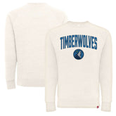 Cream Minnesota Timberwolves Sportiqe Unisex Harmon Super Soft Tri-Blend Raglan Pullover Sweatshirt | NBA