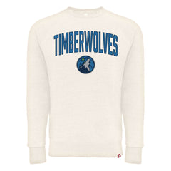 Cream Minnesota Timberwolves Sportiqe Unisex Harmon Super Soft Tri-Blend Raglan Pullover Sweatshirt | NBA