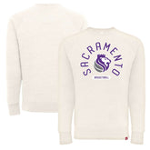 Cream Sacramento Kings Sportiqe Unisex Harmon Super Soft Tri-Blend Raglan Pullover Sweatshirt | NBA