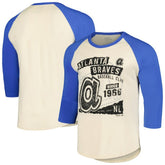 Atlanta Braves Majestic Threads Raglan 3/4-Sleeve T-Shirt - MLB T-shirts