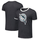 Florida Marlins Majestic Threads Ringer Tri-Blend T-Shirt - MLB T-shirts