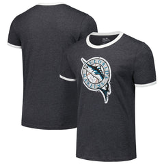 Florida Marlins Majestic Threads Ringer Tri-Blend T-Shirt - MLB T-shirts