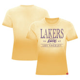 Gold Los Angeles Lakers Sportiqe Women's Arcadia Sun-Dipped T-Shirt | NBA