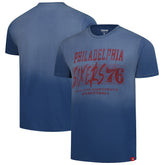 Royal Philadelphia 76ers Sportiqe Unisex Bingham Sun-Fade T-Shirt | NBA