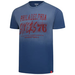 Royal Philadelphia 76ers Sportiqe Unisex Bingham Sun-Fade T-Shirt | NBA