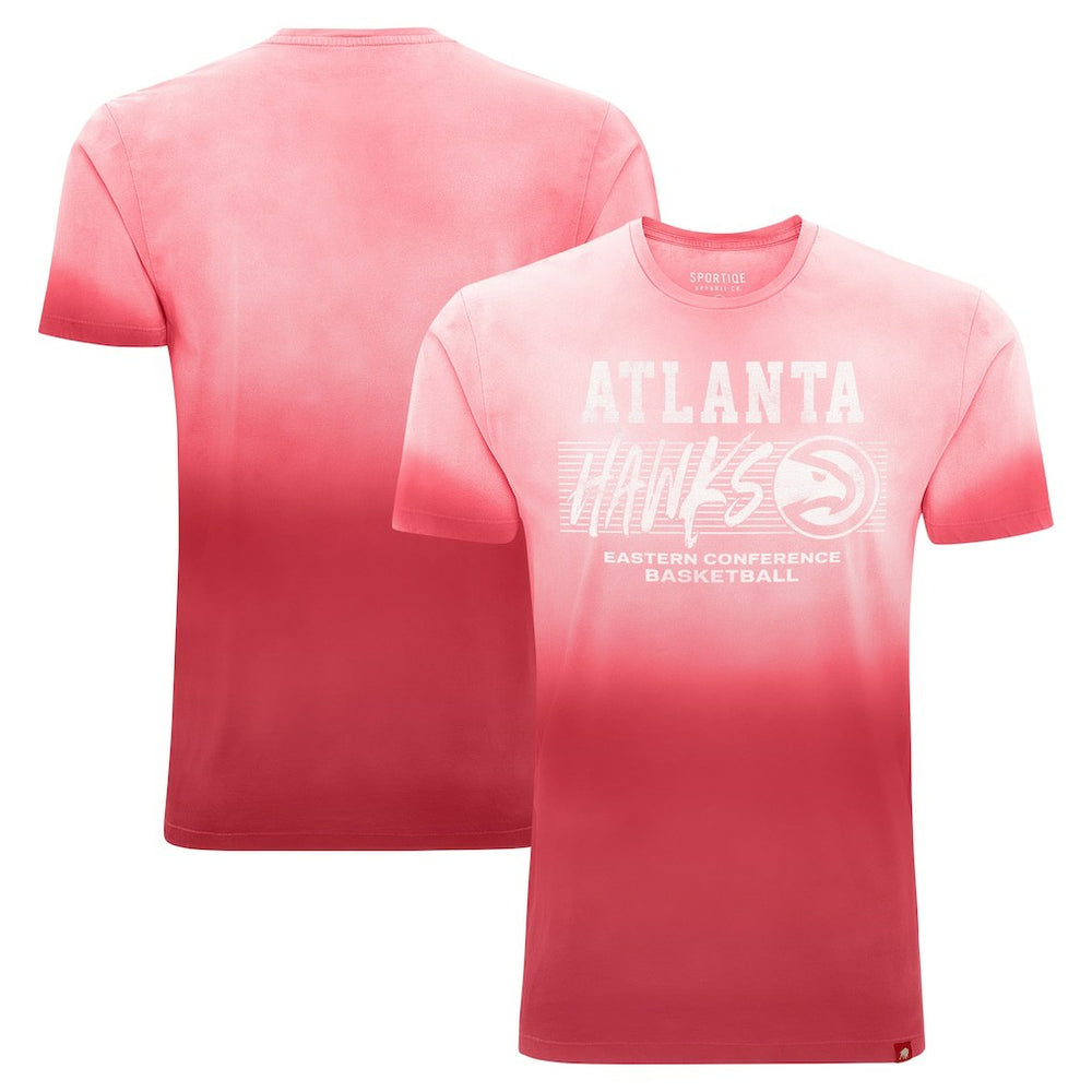 Red Atlanta Hawks Sportiqe Unisex Bingham Sun-Fade T-Shirt | NBA