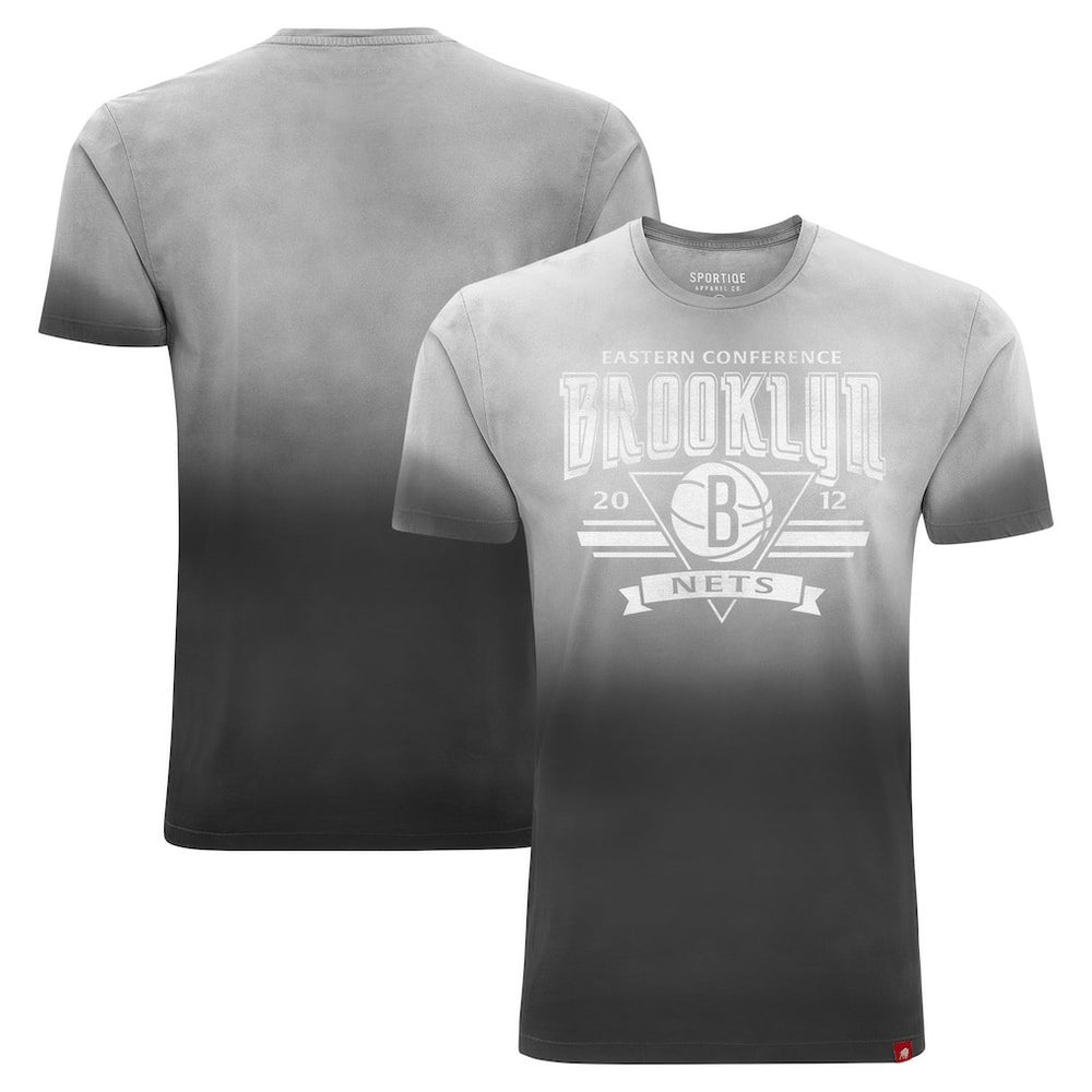 Black Brooklyn Nets Sportiqe Unisex Bingham Sun-Fade T-Shirt | NBA