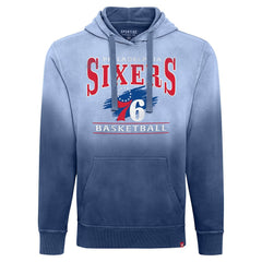Royal Philadelphia 76ers Sportiqe Unisex Blake Sun-Fade Pullover Hoodie | NBA