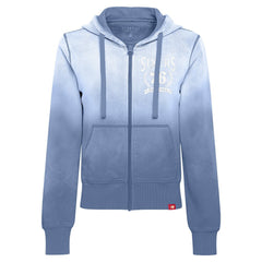 Blue Philadelphia 76ers Sportiqe Women's Carli Sun Fade Full-Zip Hoodie | NBA