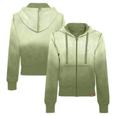 Olive Boston Celtics Sportiqe Women's Carli Sun Fade Full-Zip Hoodie | NBA