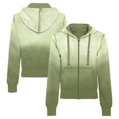 Olive Boston Celtics Sportiqe Women's Carli Sun Fade Full-Zip Hoodie | NBA