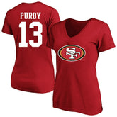 San Francisco 49ers Brock Purdy Women's Plus Size Fair Catch Name & Number Scoop Neck T-Shirt | NFL Near me