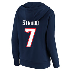 Houston Texans C.J. Stroud Women's Plus Size Player Name & Number V-Neck Pullover Hoodie | NFL New