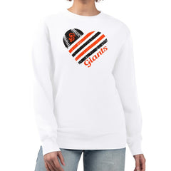 San Francisco Giants G-III 4Her by Carl Banks Women's Heart Logo Fleece Pullover Sweatshirt - MLB Pullover