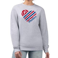 Philadelphia Phillies G-III 4Her by Carl Banks Women's Heart Logo Fleece Pullover Sweatshirt - MLB Pullover