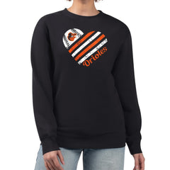 Baltimore Orioles G-III 4Her by Carl Banks Women's Heart Logo Fleece Pullover Sweatshirt - MLB Pullover