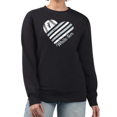 Chicago White Sox G-III 4Her by Carl Banks Women's Heart Logo Fleece Pullover Sweatshirt - MLB Pullover