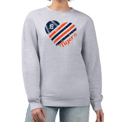 Detroit Tigers G-III 4Her by Carl Banks Women's Heart Logo Fleece Pullover Sweatshirt - MLB Pullover