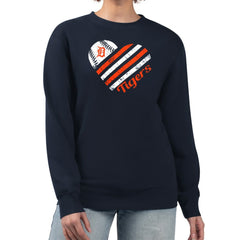 Detroit Tigers G-III 4Her by Carl Banks Women's Heart Logo Fleece Pullover Sweatshirt - MLB Pullover