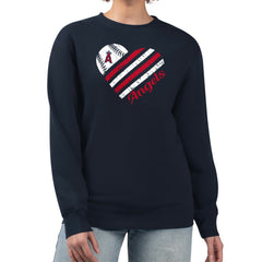 Los Angeles Angels G-III 4Her by Carl Banks Women's Heart Logo Fleece Pullover Sweatshirt - MLB Pullover