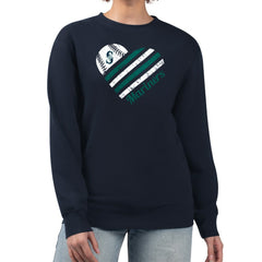 Seattle Mariners G-III 4Her by Carl Banks Women's Heart Logo Fleece Pullover Sweatshirt - MLB Pullover