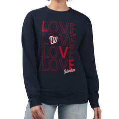 Washington Nationals G-III 4Her by Carl Banks Women's Love Team Logo Fleece Pullover Sweatshirt - MLB Pullover