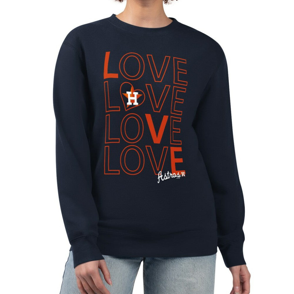 Houston Astros G-III 4Her by Carl Banks Women's Love Team Logo Fleece Pullover Sweatshirt - MLB Pullover