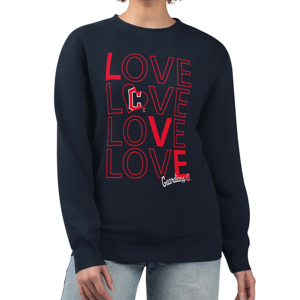 Cleveland Guardians G-III 4Her by Carl Banks Women's Love Team Logo Fleece Pullover Sweatshirt - MLB Pullover