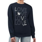 New York Yankees G-III 4Her by Carl Banks Women's Love Team Logo Fleece Pullover Sweatshirt - MLB Pullover