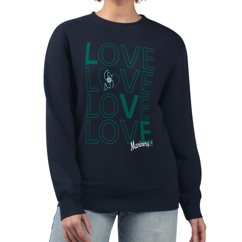 Seattle Mariners G-III 4Her by Carl Banks Women's Love Team Logo Fleece Pullover Sweatshirt - MLB Pullover