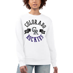 Colorado Rockies G-III 4Her by Carl Banks Women's Team Logo Fleece Pullover Sweatshirt - MLB Pullover