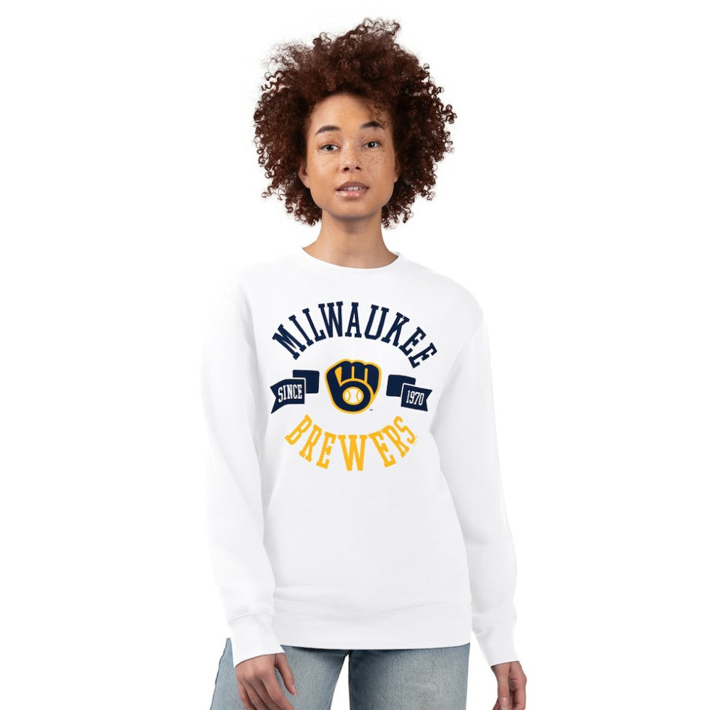 Milwaukee Brewers G-III 4Her by Carl Banks Women's Team Logo Fleece Pullover Sweatshirt - MLB Pullover