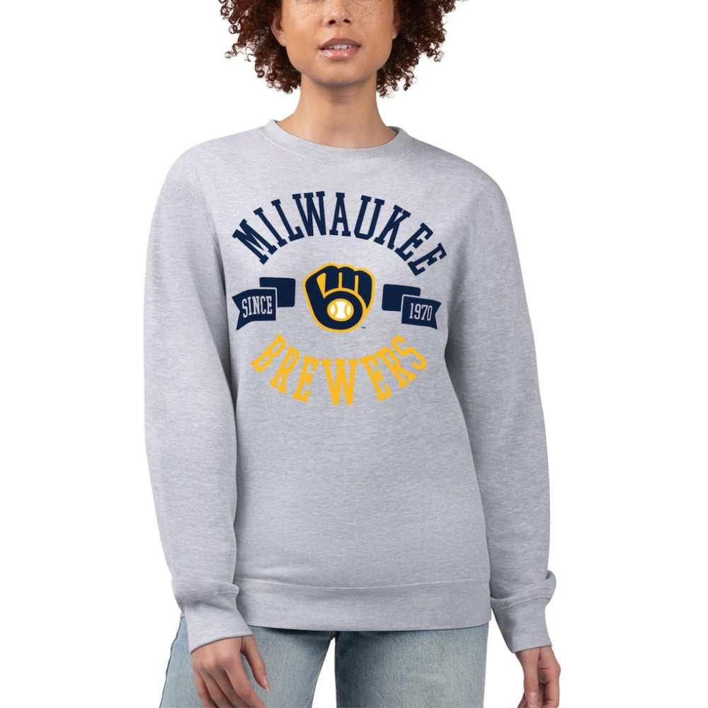 Milwaukee Brewers G-III 4Her by Carl Banks Women's Team Logo Fleece Pullover Sweatshirt - MLB Pullover