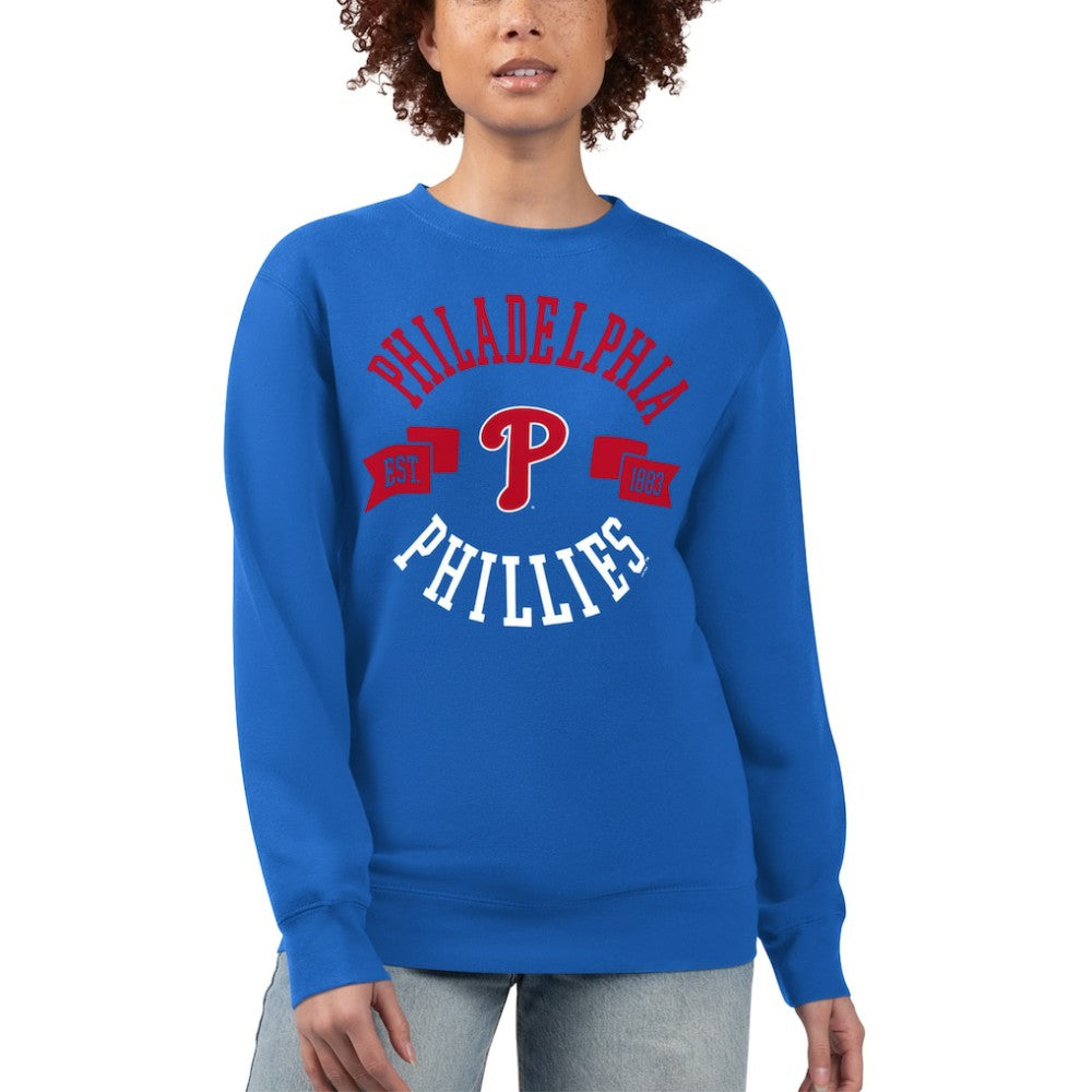 Philadelphia Phillies G-III 4Her by Carl Banks Women's Team Logo Fleece Pullover Sweatshirt - MLB Pullover