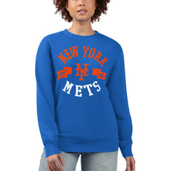 New York Mets G-III 4Her by Carl Banks Women's Team Logo Fleece Pullover Sweatshirt - MLB Pullover