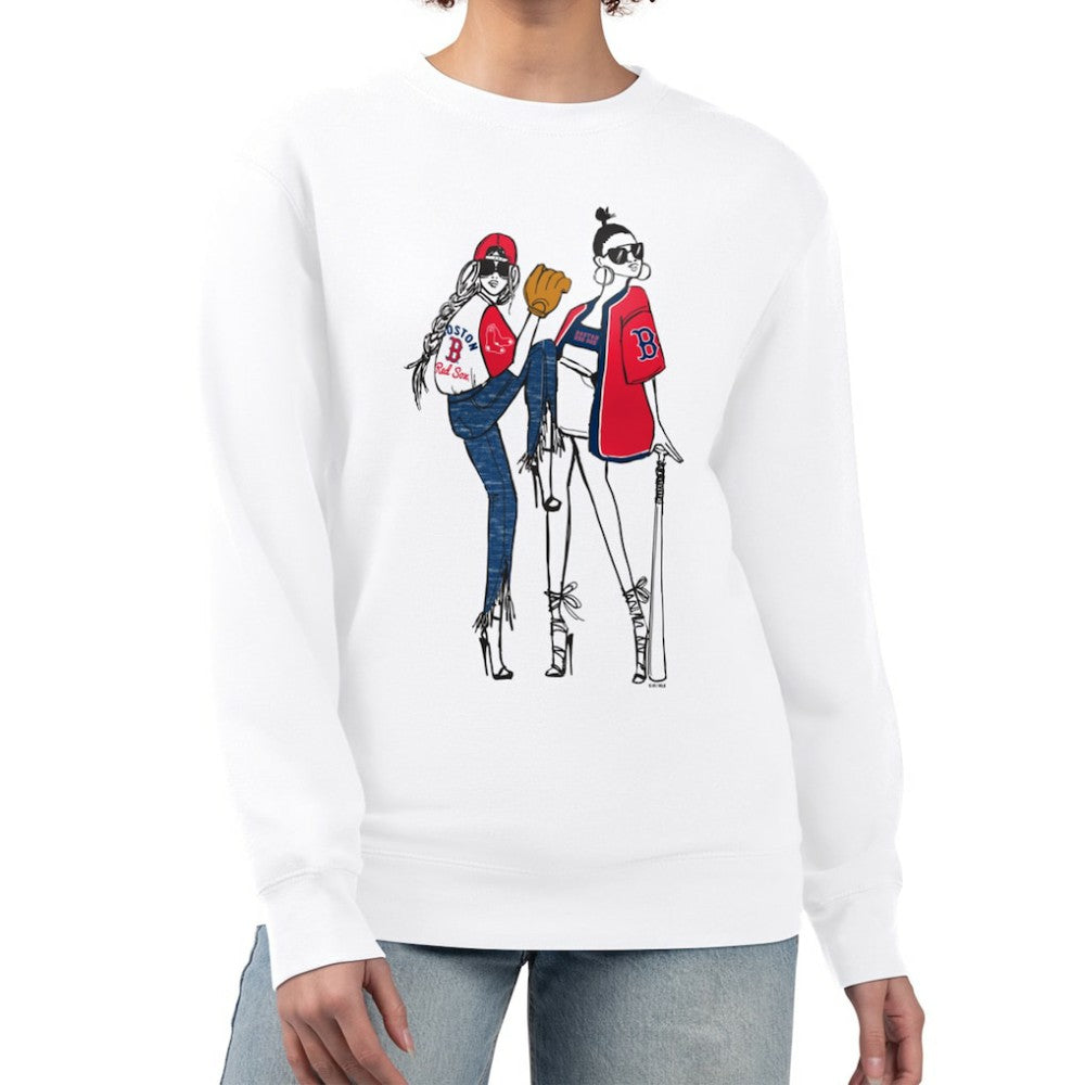 Boston Red Sox G-III 4Her by Carl Banks Women's Baseball Girls Fleece Pullover Sweatshirt - MLB Pullover