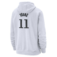 White Trae Young Atlanta Hawks 2024/25 Name & Number Pullover Hoodie | NBA