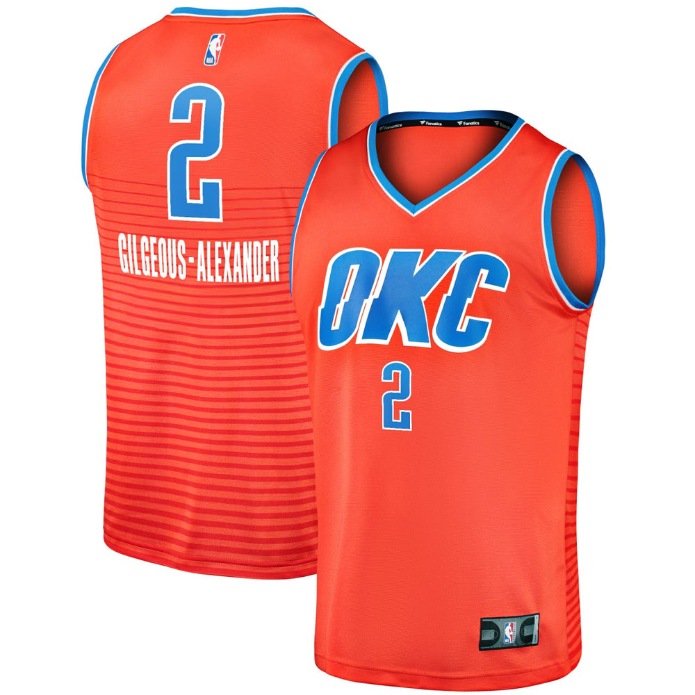 Orange Shai Gilgeous-Alexander Oklahoma City Thunder Fast Break Player Jersey | NBA