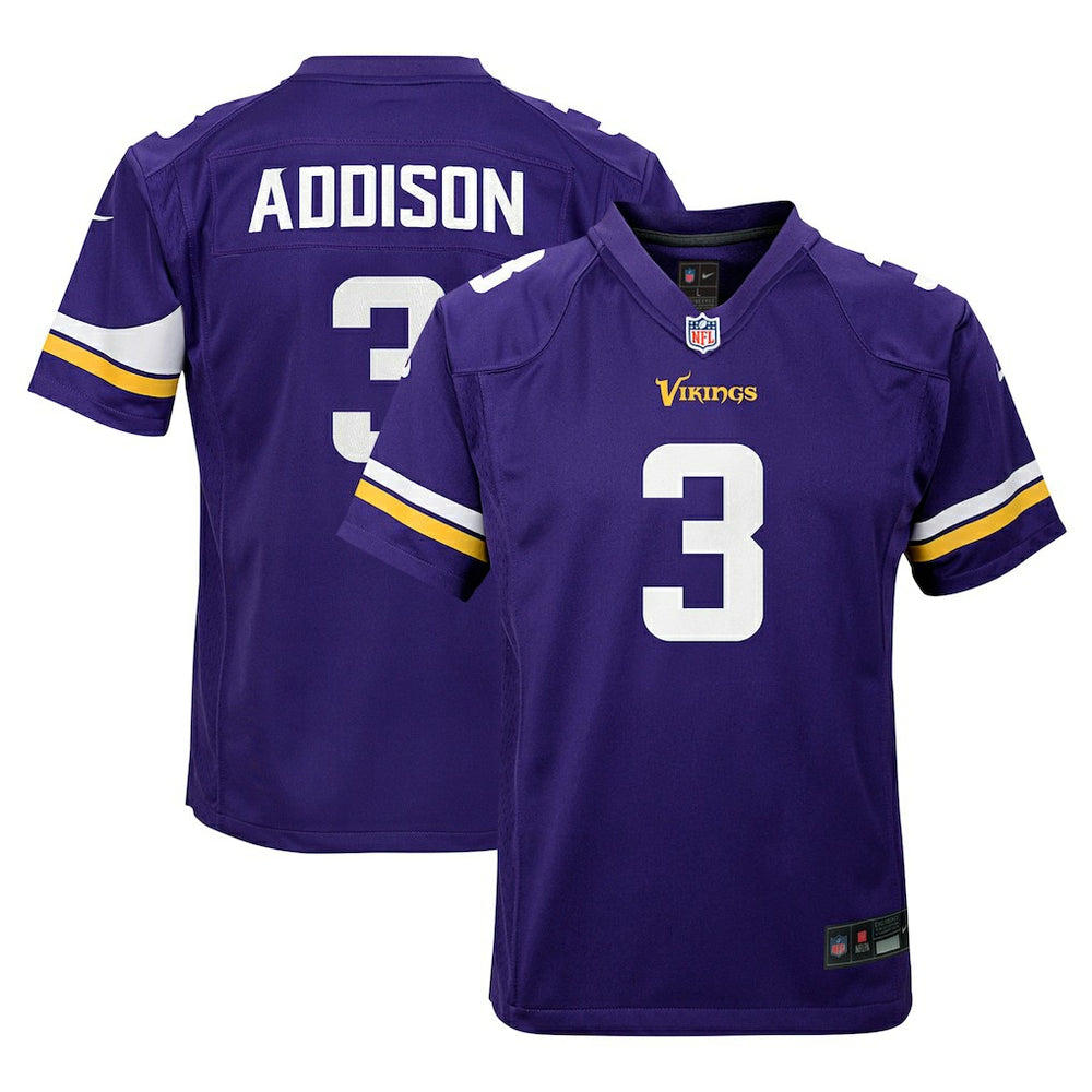 Minnesota Vikings Jordan Addison Youth Game Jersey | NFL On sale